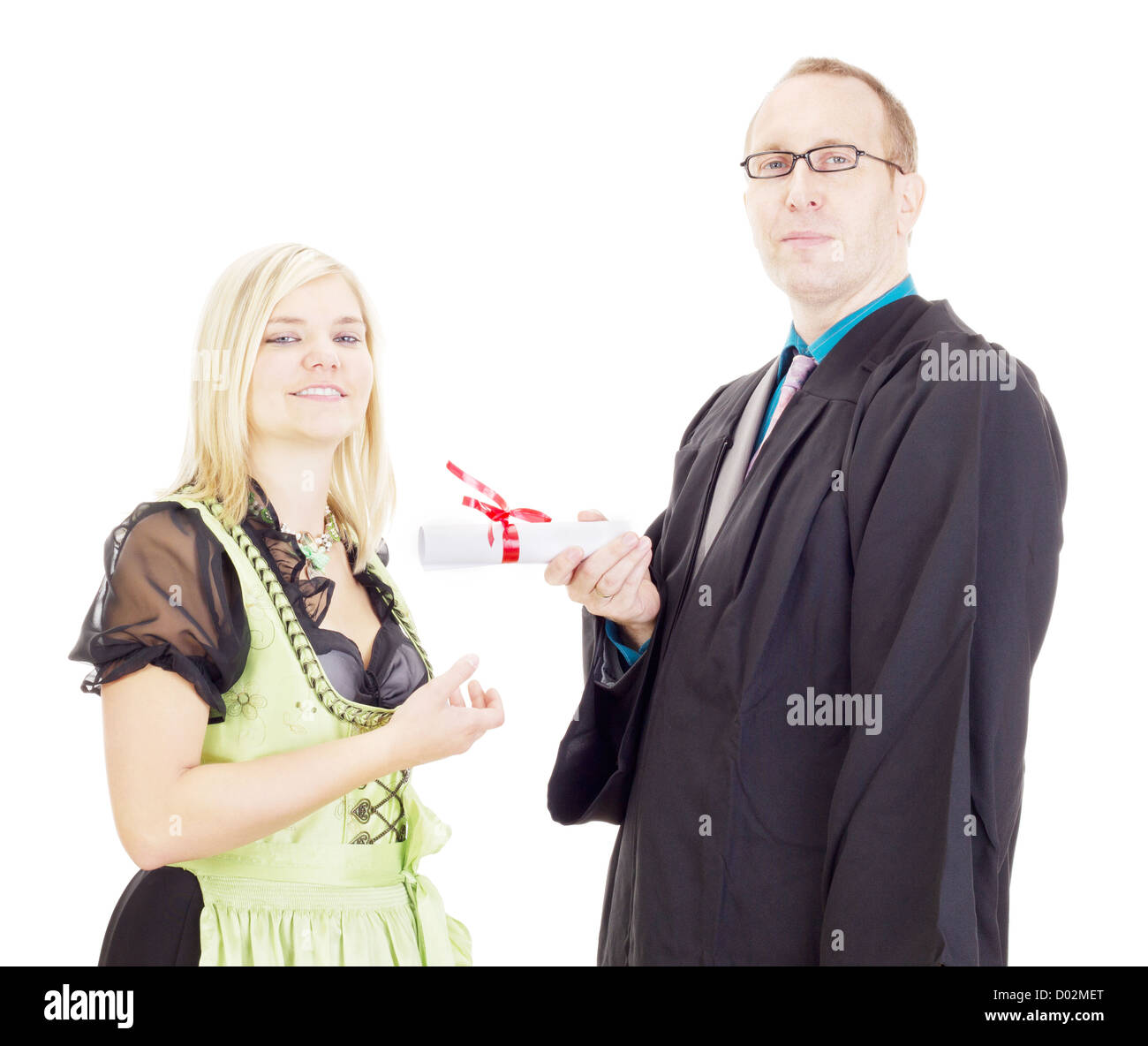 Conferimento di un grado Foto Stock