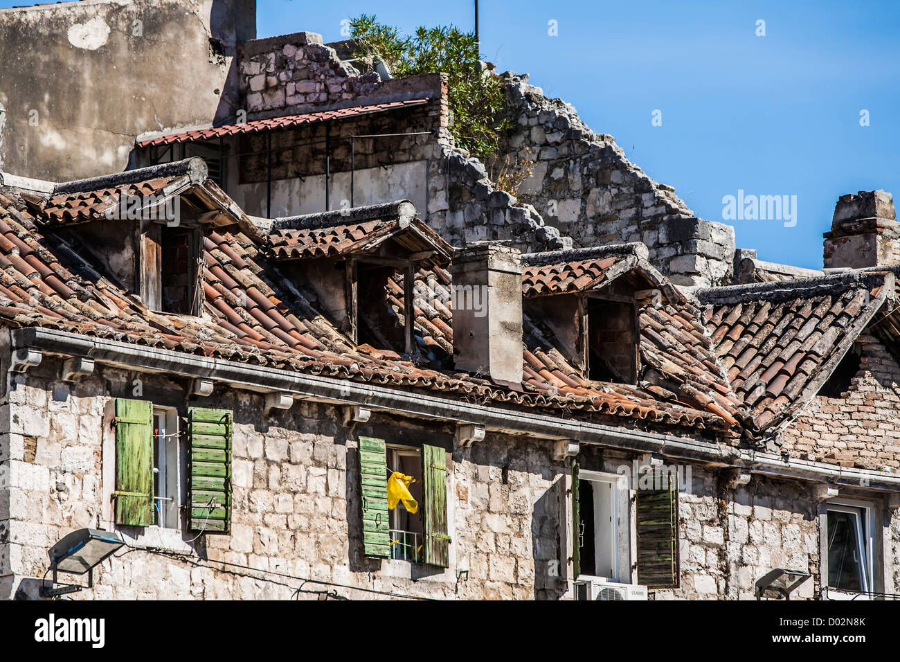 Vecchia casa appartamento nella città di Spalato, Croazia Foto Stock