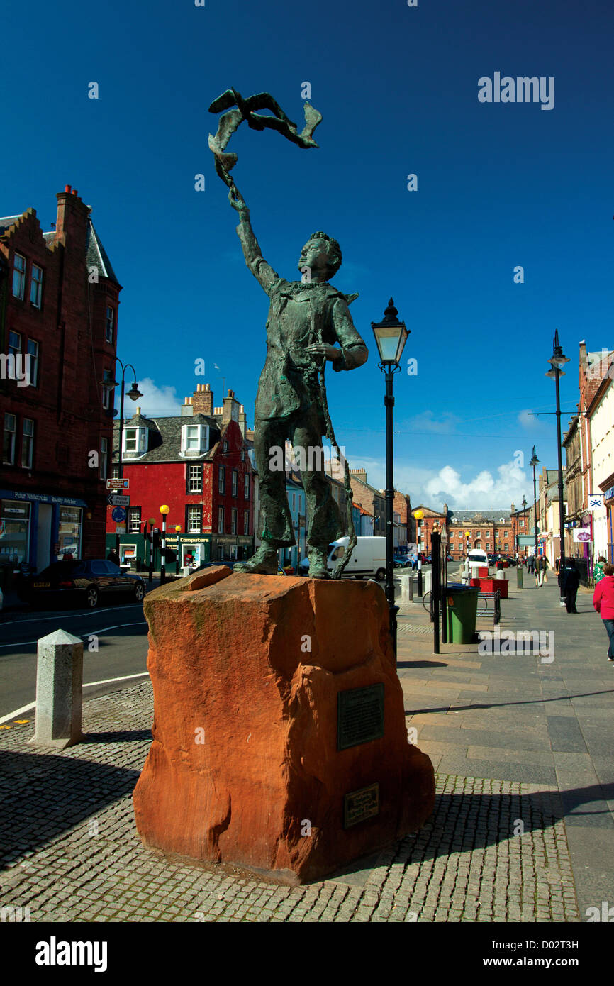 John Muir statua, Dunbar, East Lothian Foto Stock