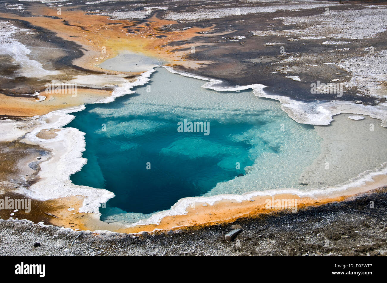 Doppietto pool - Upper Geyser Basin, il Parco nazionale di Yellowstone - Wyoming, STATI UNITI D'AMERICA Foto Stock