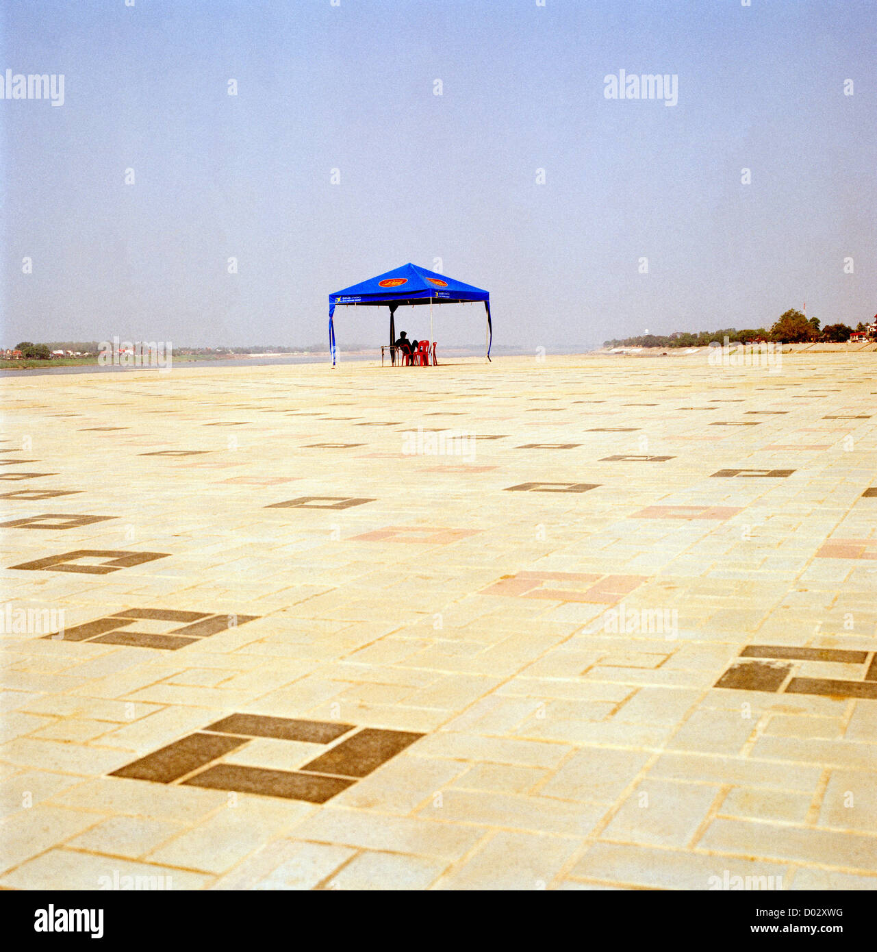 Paesaggio urbano a Vientiane in Laos in Indocina Southeast Asia Estremo Oriente. Foto Stock