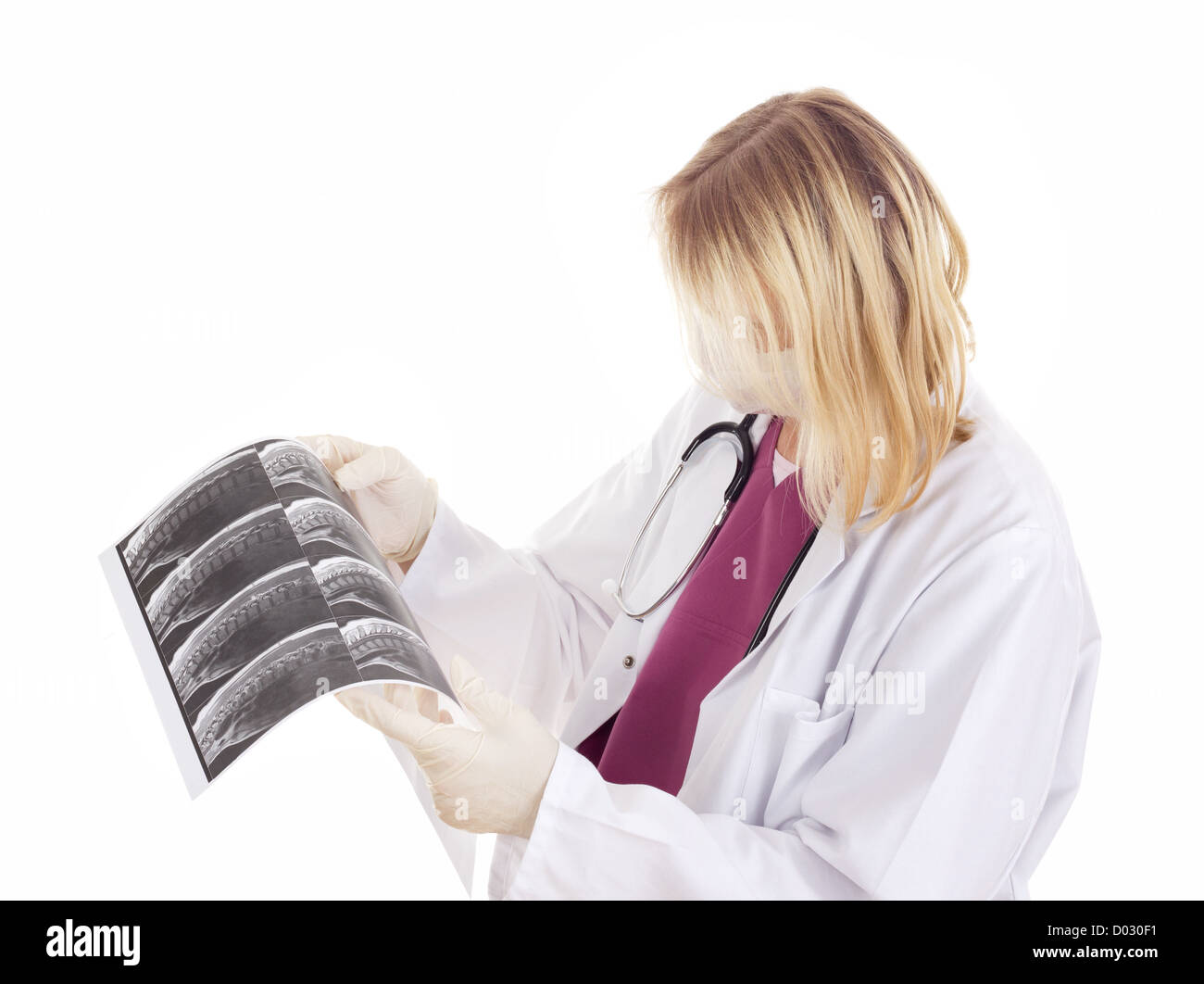 Medico con la radiografia Foto Stock