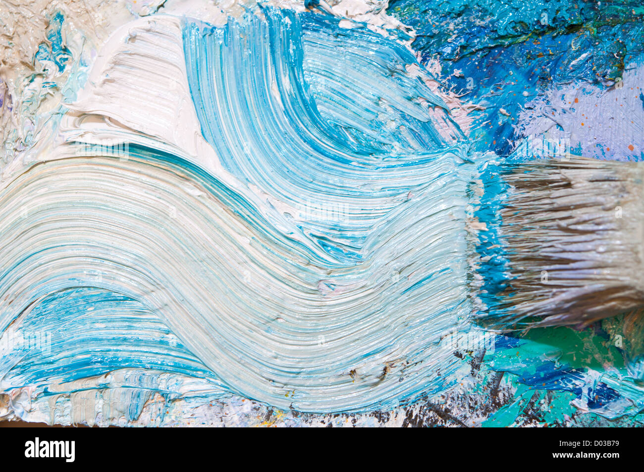 Pittura a olio tela Foto Stock