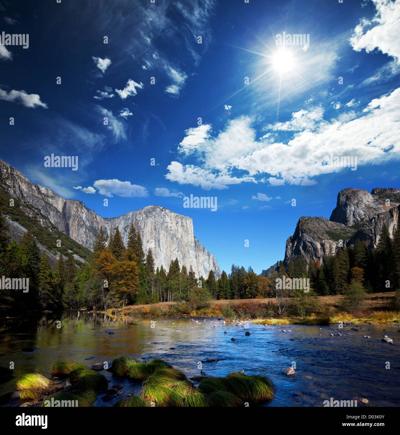 Il parco nazionale di Yosemite in primavera Foto Stock