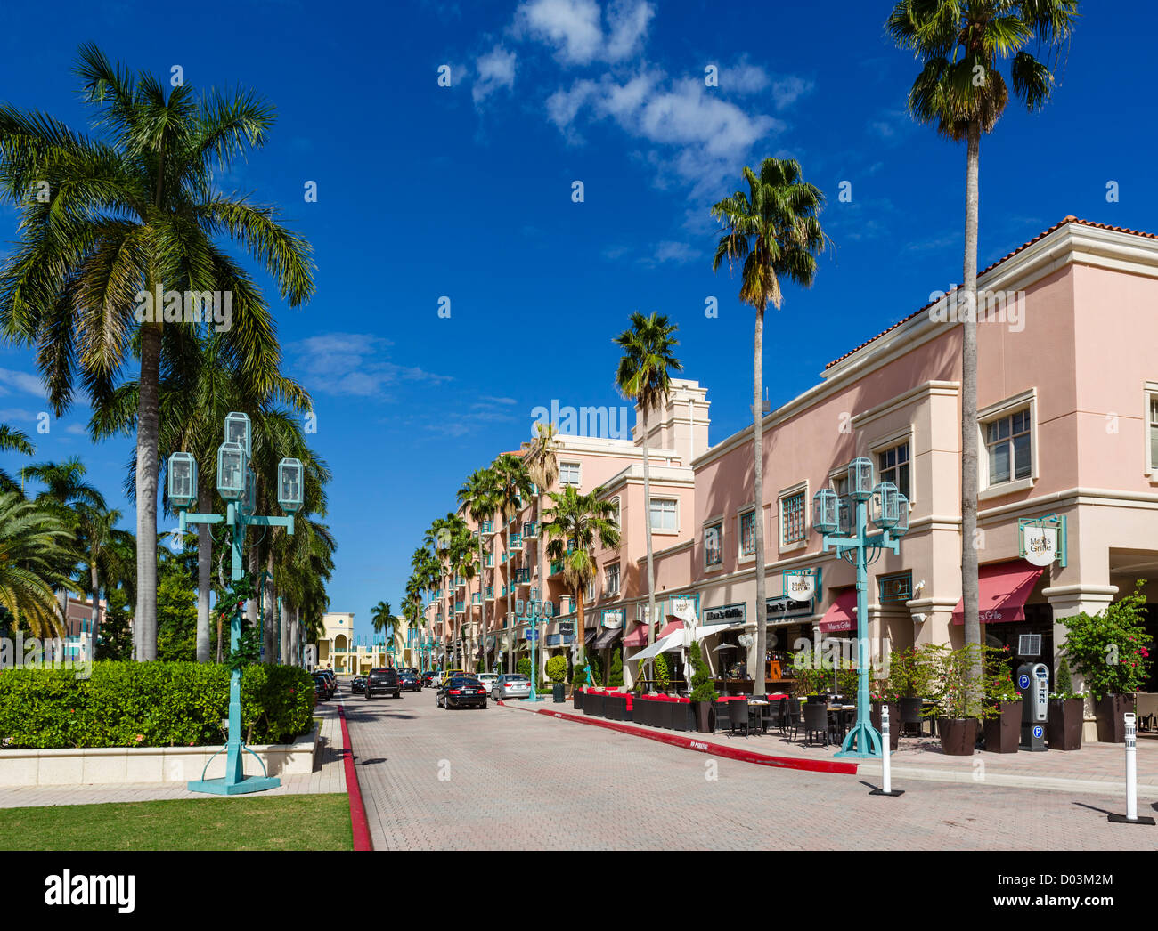 Plaza Real in Mizner Park development, Boca Raton, Treasure Coast, Florida, Stati Uniti d'America Foto Stock