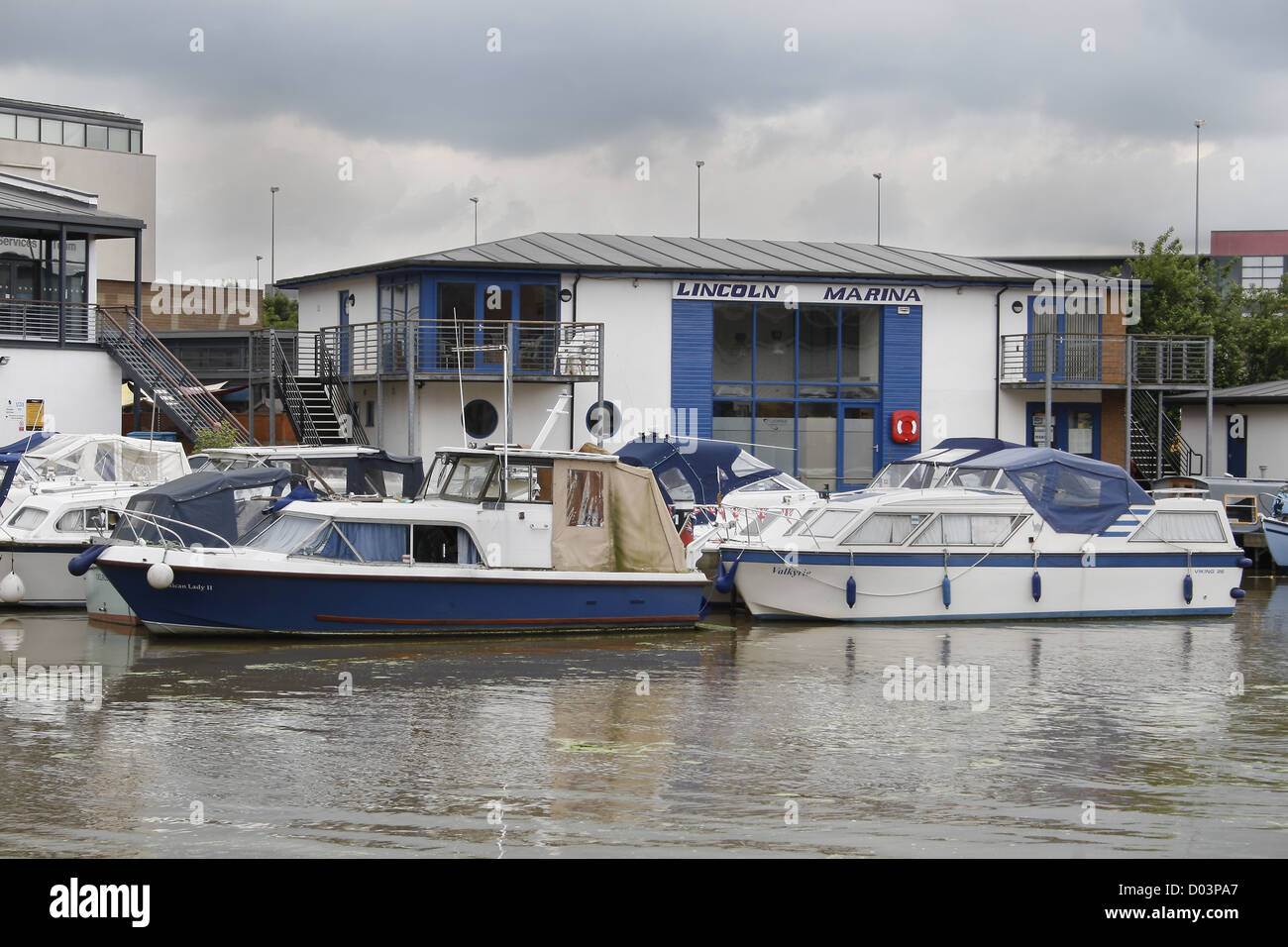 Yacht ormeggiati a Marina di Lincoln Lincoln, Lincolnshire, England, Regno Unito Foto Stock