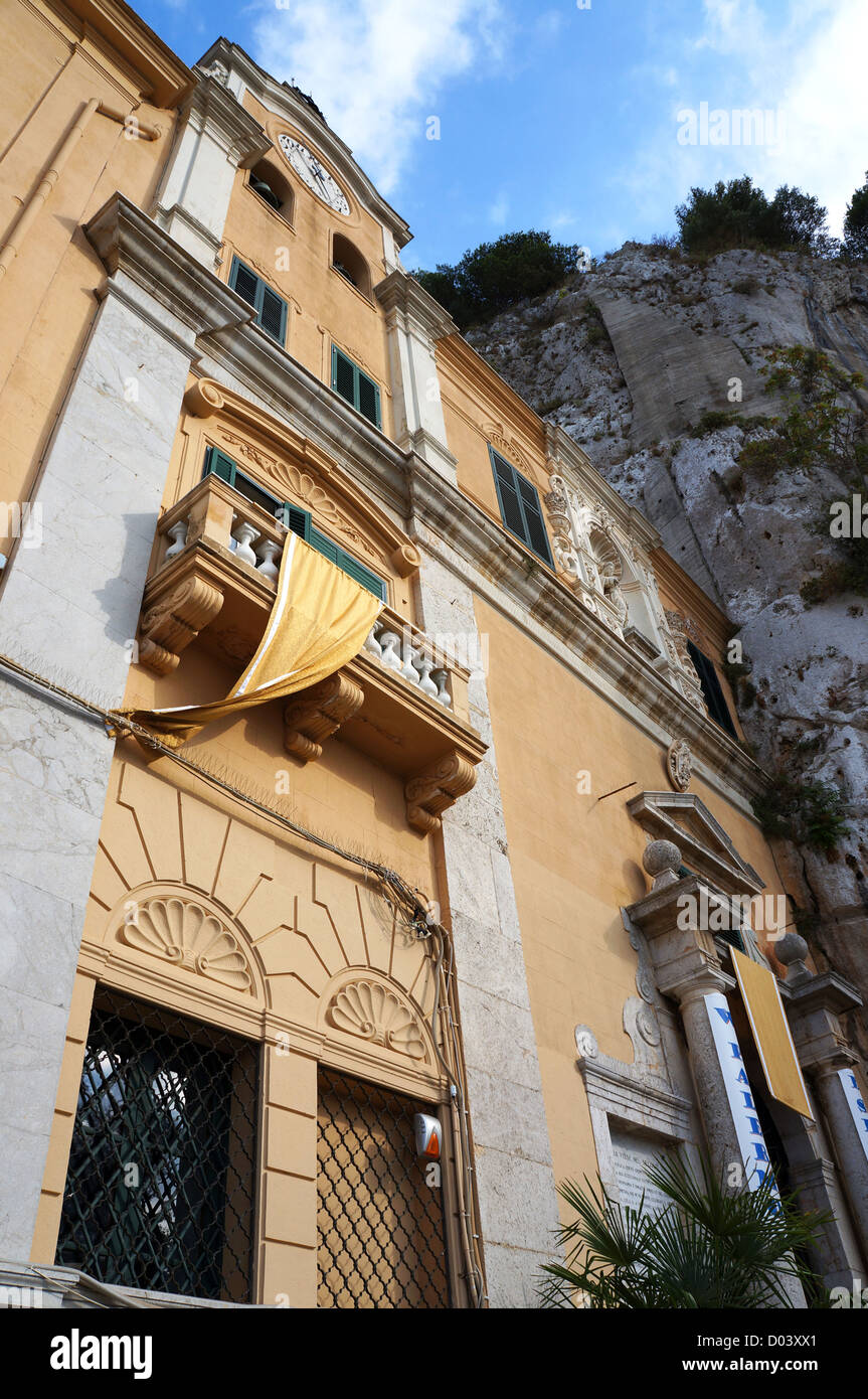Vista esterna della Santa Rosalia nel santuario del monte Pellegrino di Palermo in Sicilia Foto Stock