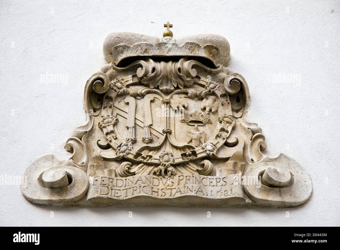 Dietriechstein stemma, Mikulow, Moravia Repubblica Ceca Foto Stock
