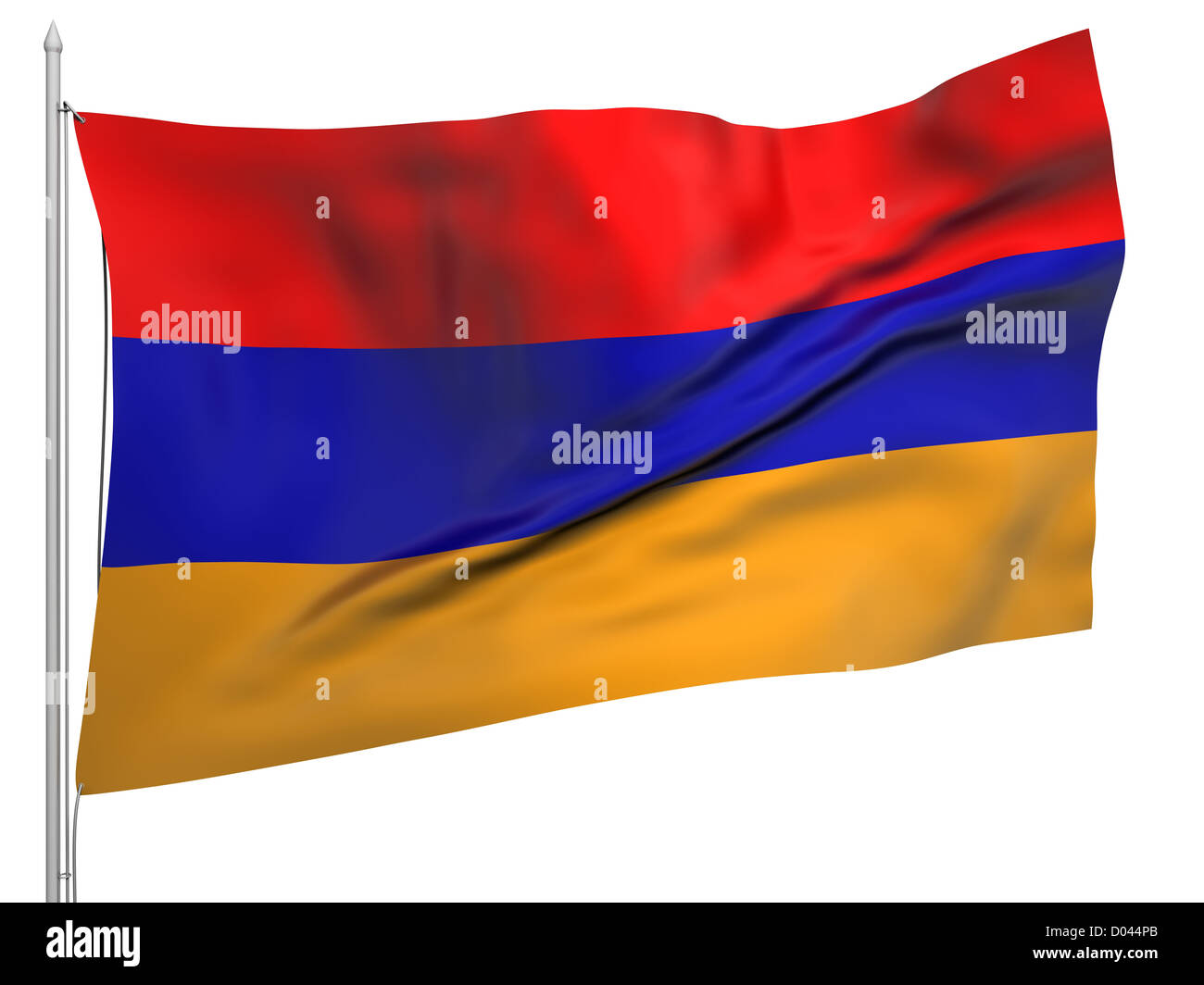 Battenti Bandiera della Armenia - Tutti i paesi la raccolta. Foto Stock