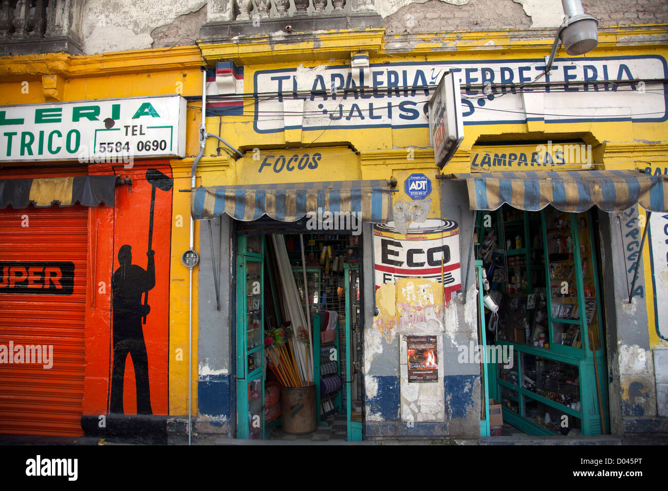 Gli antichi negozi, Hardware shop in Roma Norte in Città del Messico DF Foto Stock