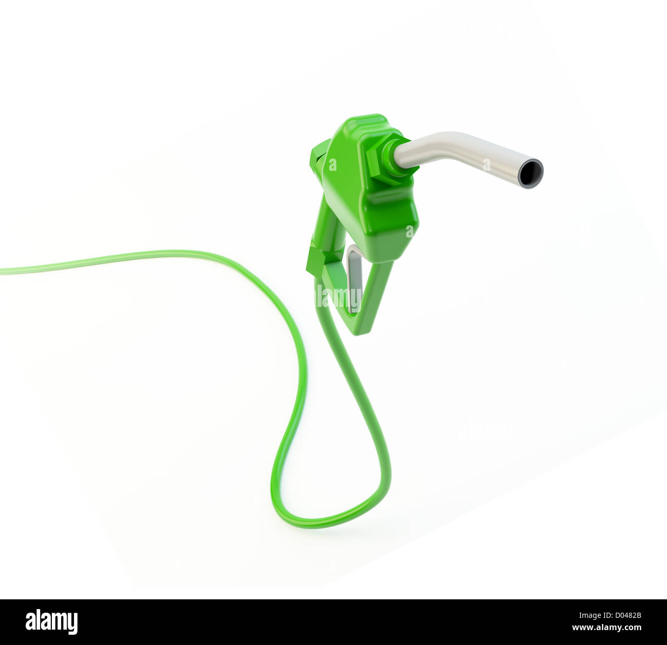 Verde ugello carburante - eco-friendly e concetto di biocarburanti Foto Stock