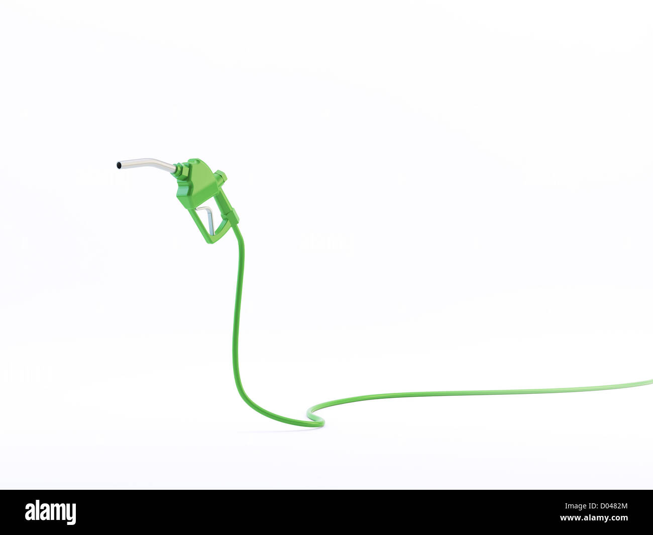 Verde ugello carburante - eco-friendly e concetto di biocarburanti Foto Stock