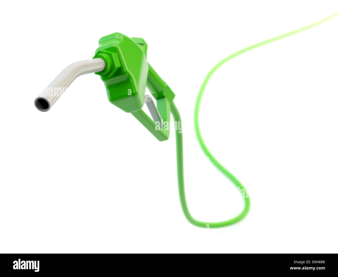 Verde ugello carburante - eco-friendly e concetto di biocarburanti Foto Stock