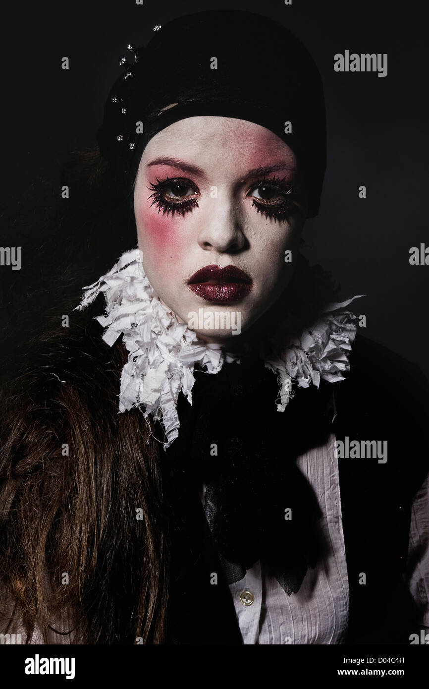 Questa immagine rappresenta un clown Foto Stock