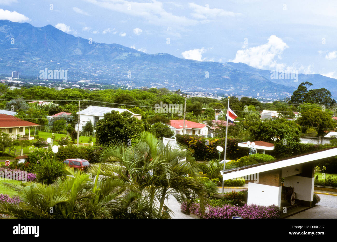 San Jose 07-1998 Digital Slide conversioni,Giardino,sulle montagne circostanti,San Jose, Costa Rica,America del Sud Foto Stock