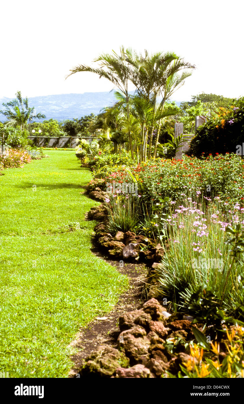 San Jose 07-1998 Digital Slide conversioni,Giardino,sulle montagne circostanti,San Jose, Costa Rica,America del Sud Foto Stock