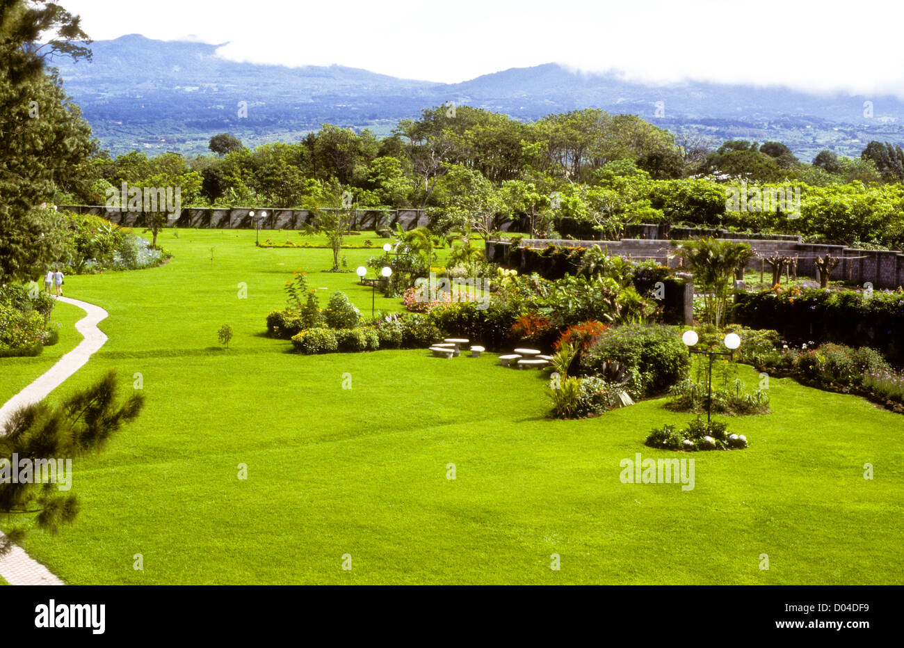 San Jose 07-1998 Digital Slide conversioni,Giardino,sulle montagne circostanti,San Jose, Costa Rica,America del Sud Foto Stock