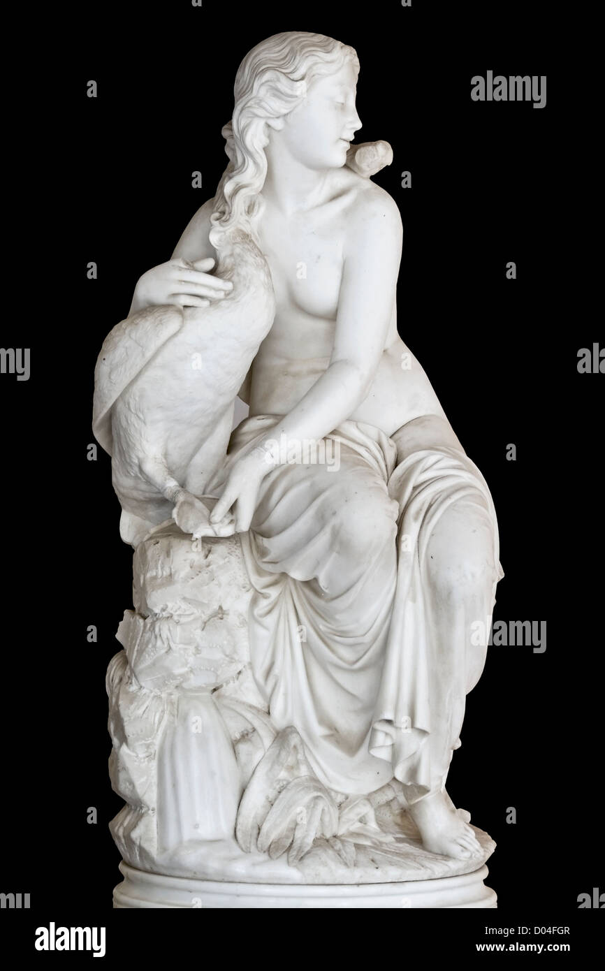 Greco classico statua della musa trovato presso Palazzo Achilleion isola di Corfù in Grecia Foto Stock