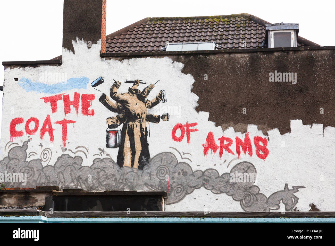 'Lo stemma' graffiti da Nick Walker, Bristol, Inghilterra. Foto Stock