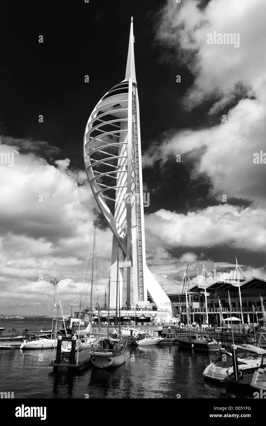 Spinnaker Tower, il porto di Portsmouth Foto Stock