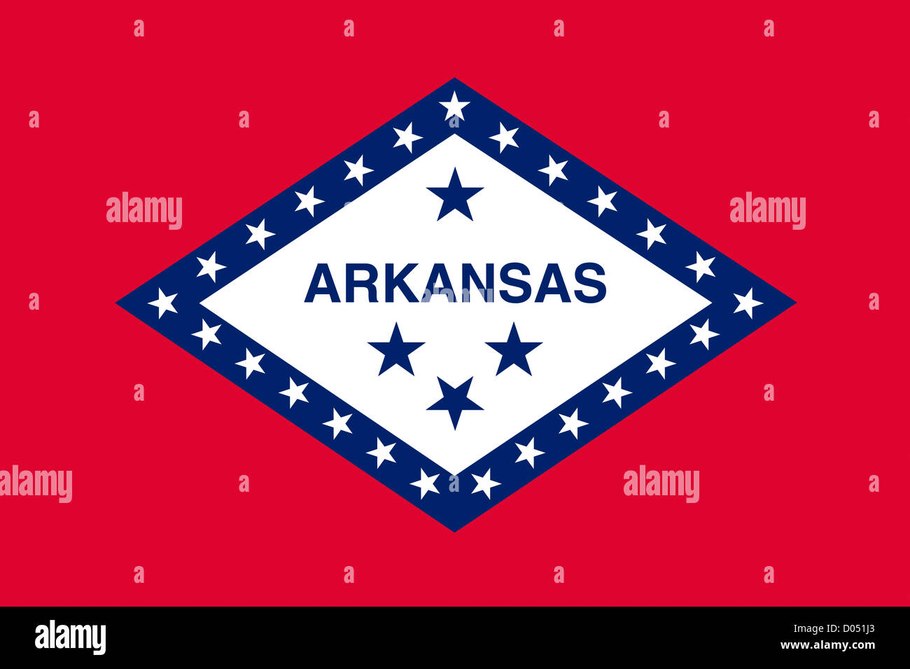 Bandiera dello stato di Arkansas Foto Stock