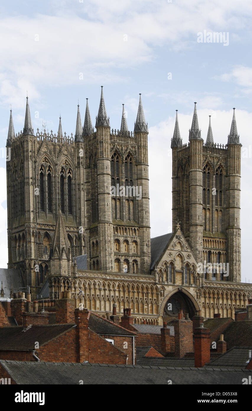 Cattedrale di Lincoln Lincoln, Lincolnshire, England, Regno Unito Foto Stock