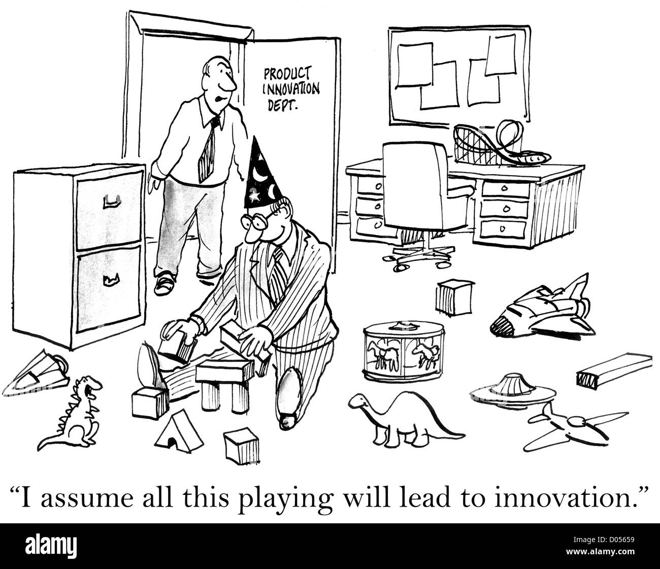 "Suppongo che tutto questo giocando porterà all'innovazione." Foto Stock