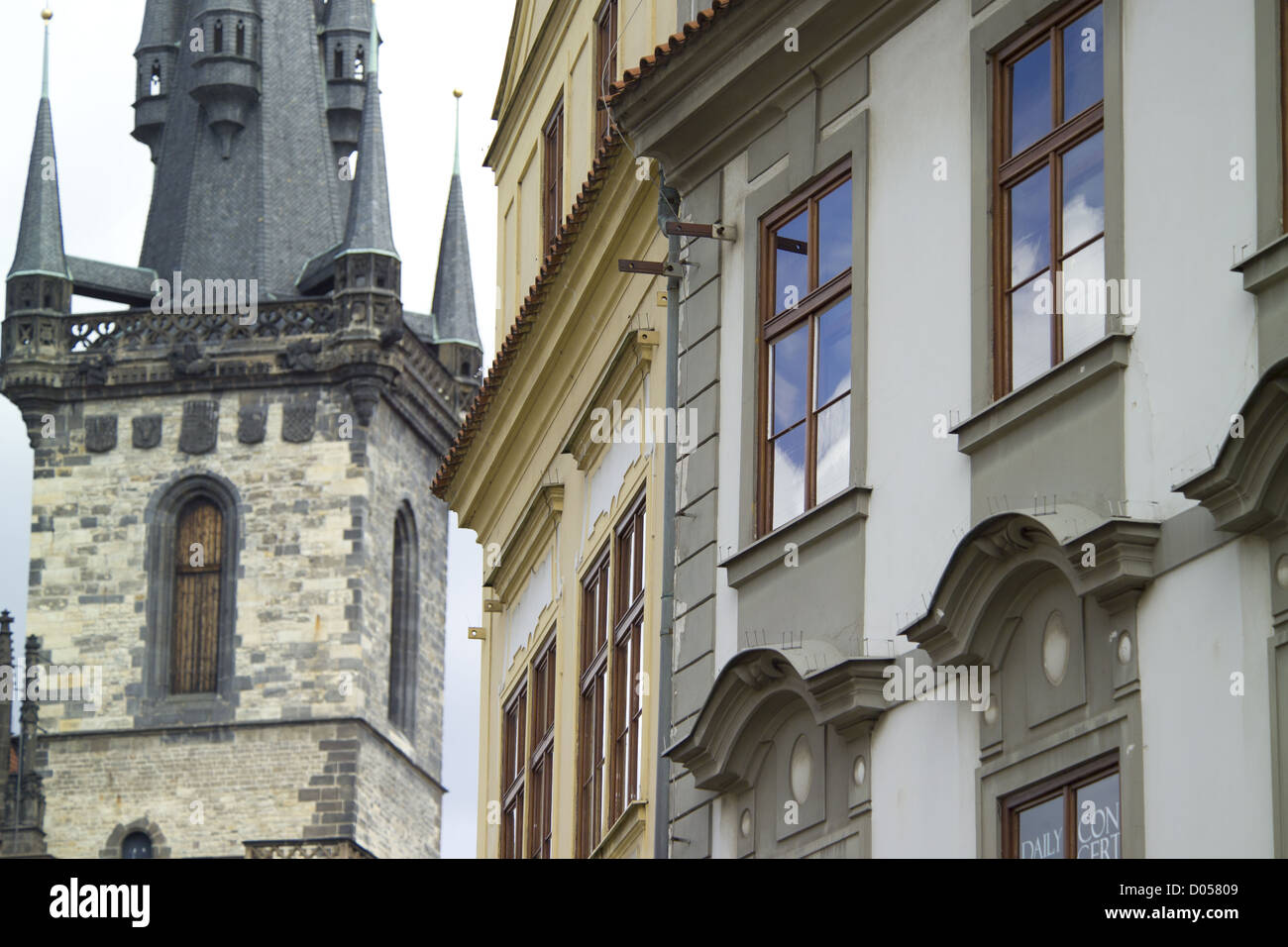 Gli stili architettonici di Praga Foto Stock