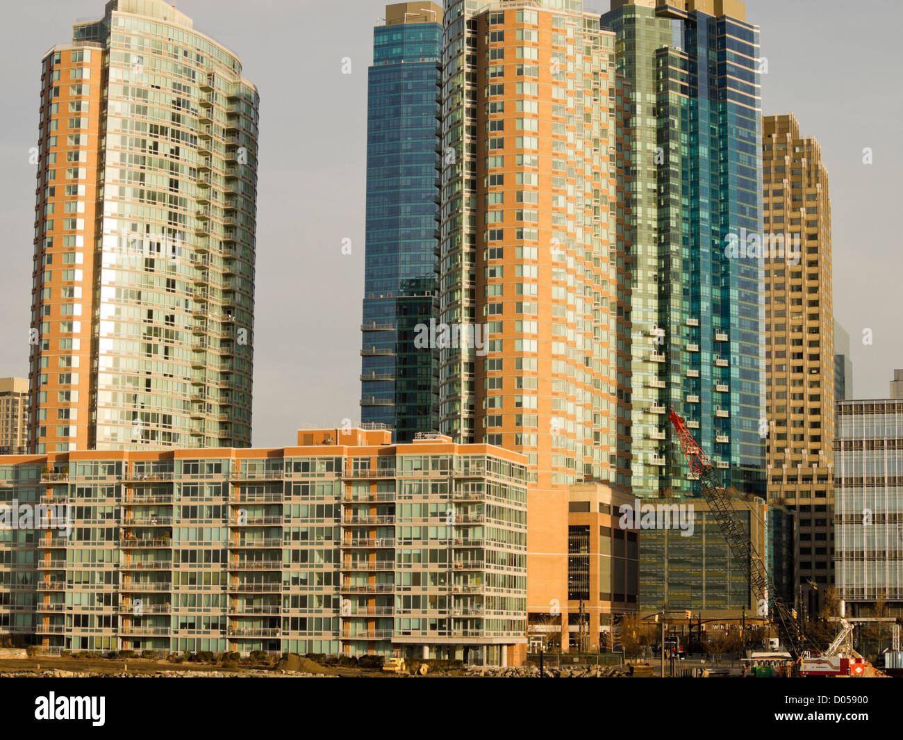 Edifici di appartamenti, Newport, Jersey City, NJ, Stati Uniti d'America Foto Stock