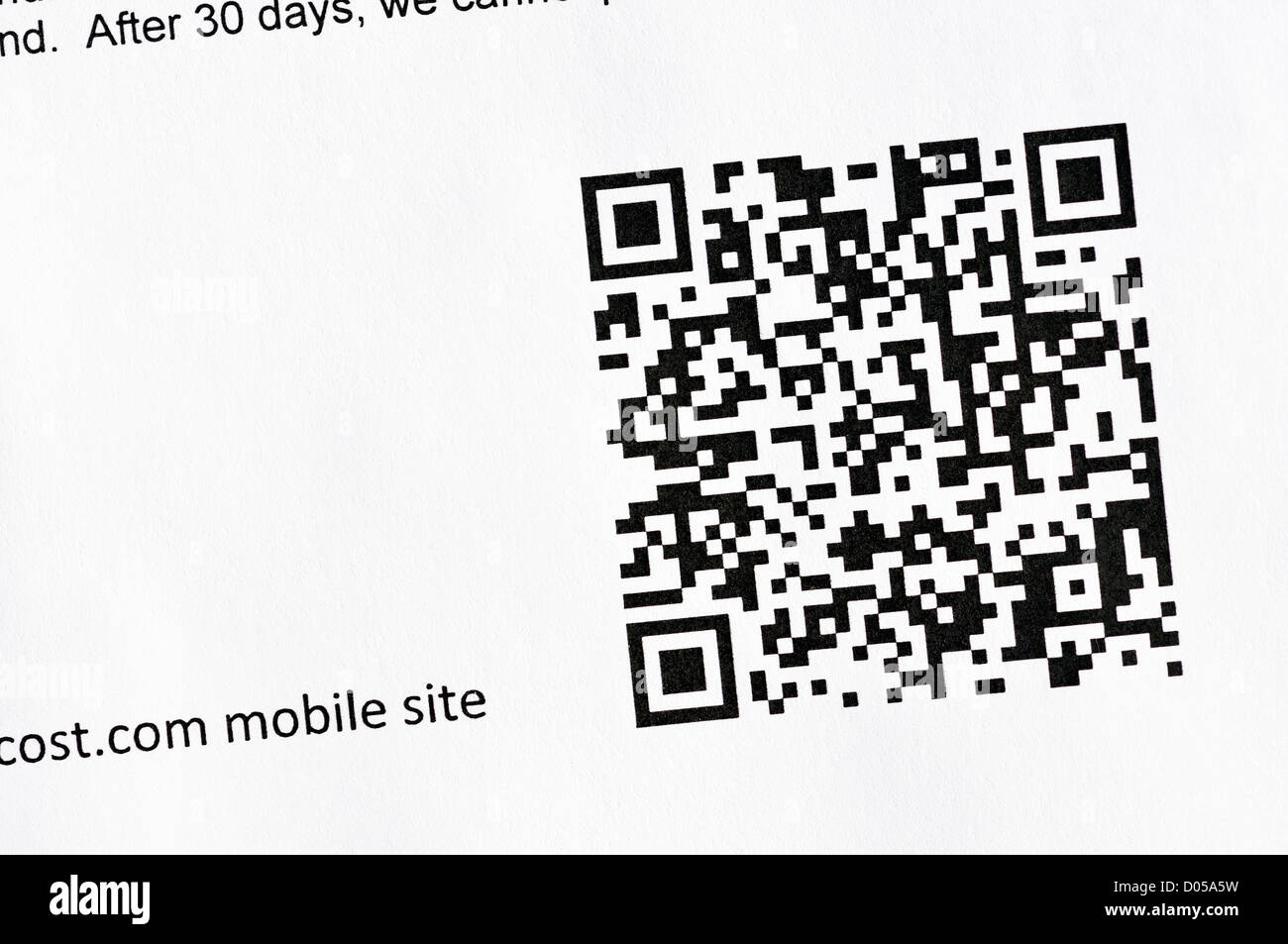 QR Quick codice di risposta Foto Stock