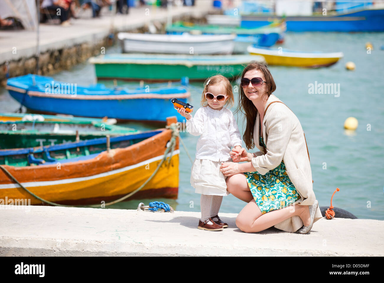 Madre e figlia in Malta Foto Stock