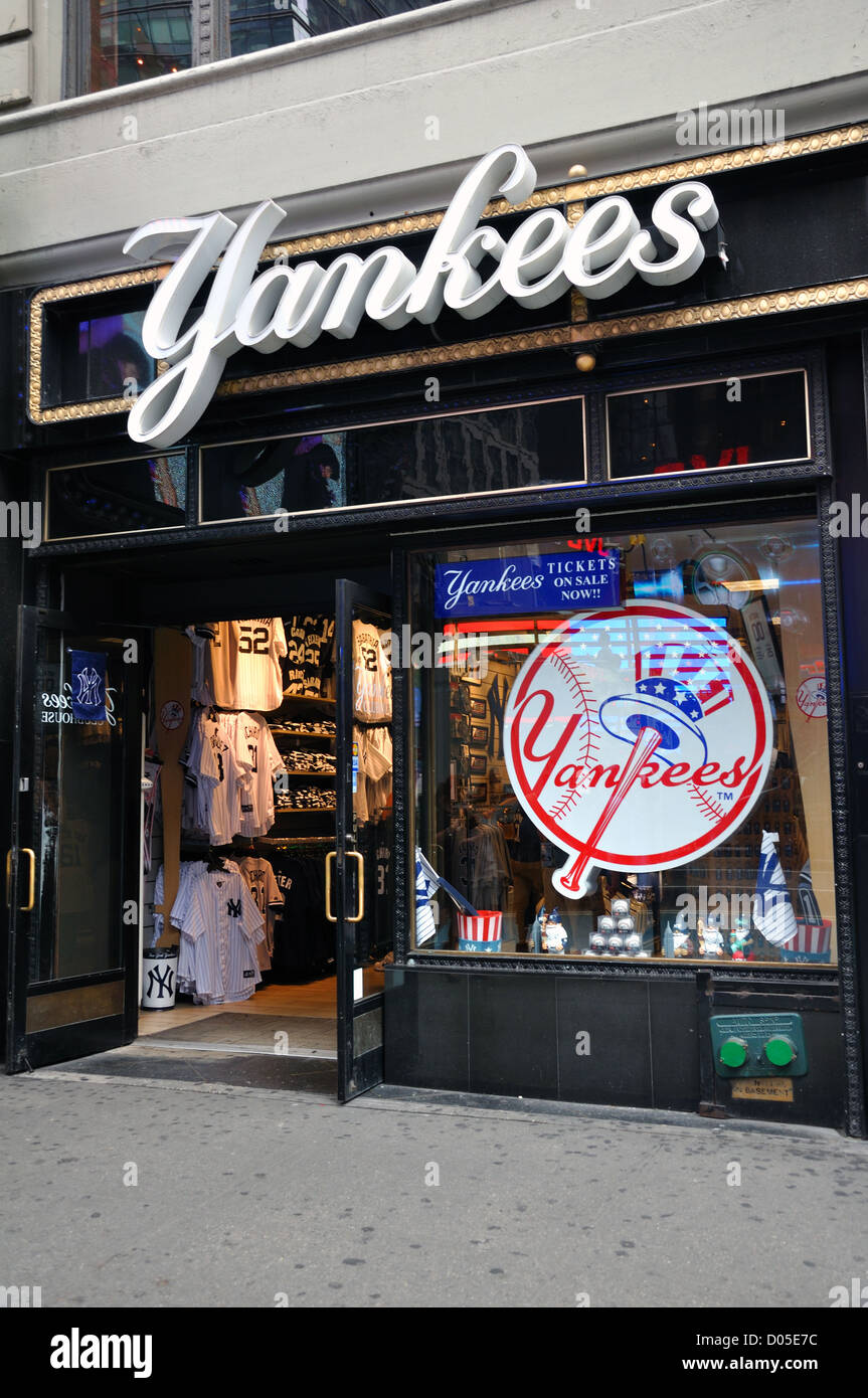 New York Yankees negozio di souvenir, New York City, Stati Uniti d'America Foto Stock