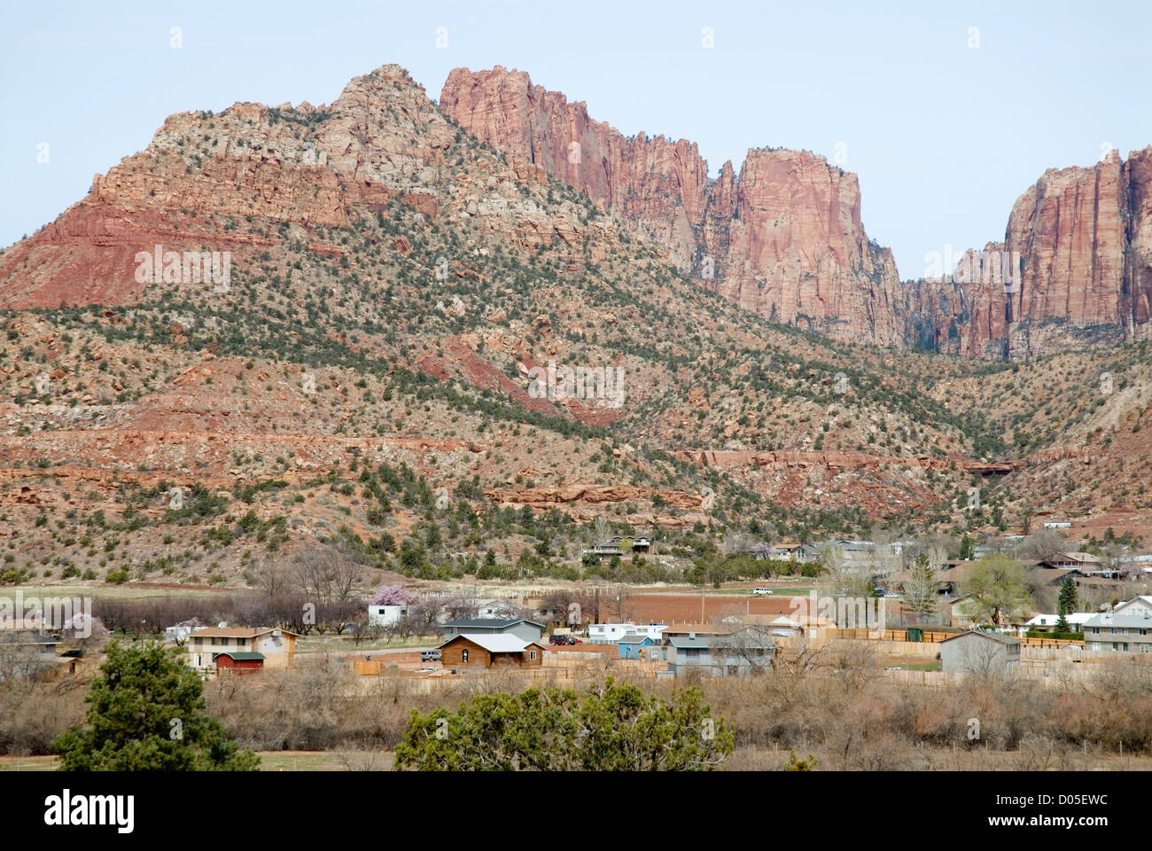 La città fondamentalista del Colorado City, Arizona e Hildale, Utah. Foto Stock