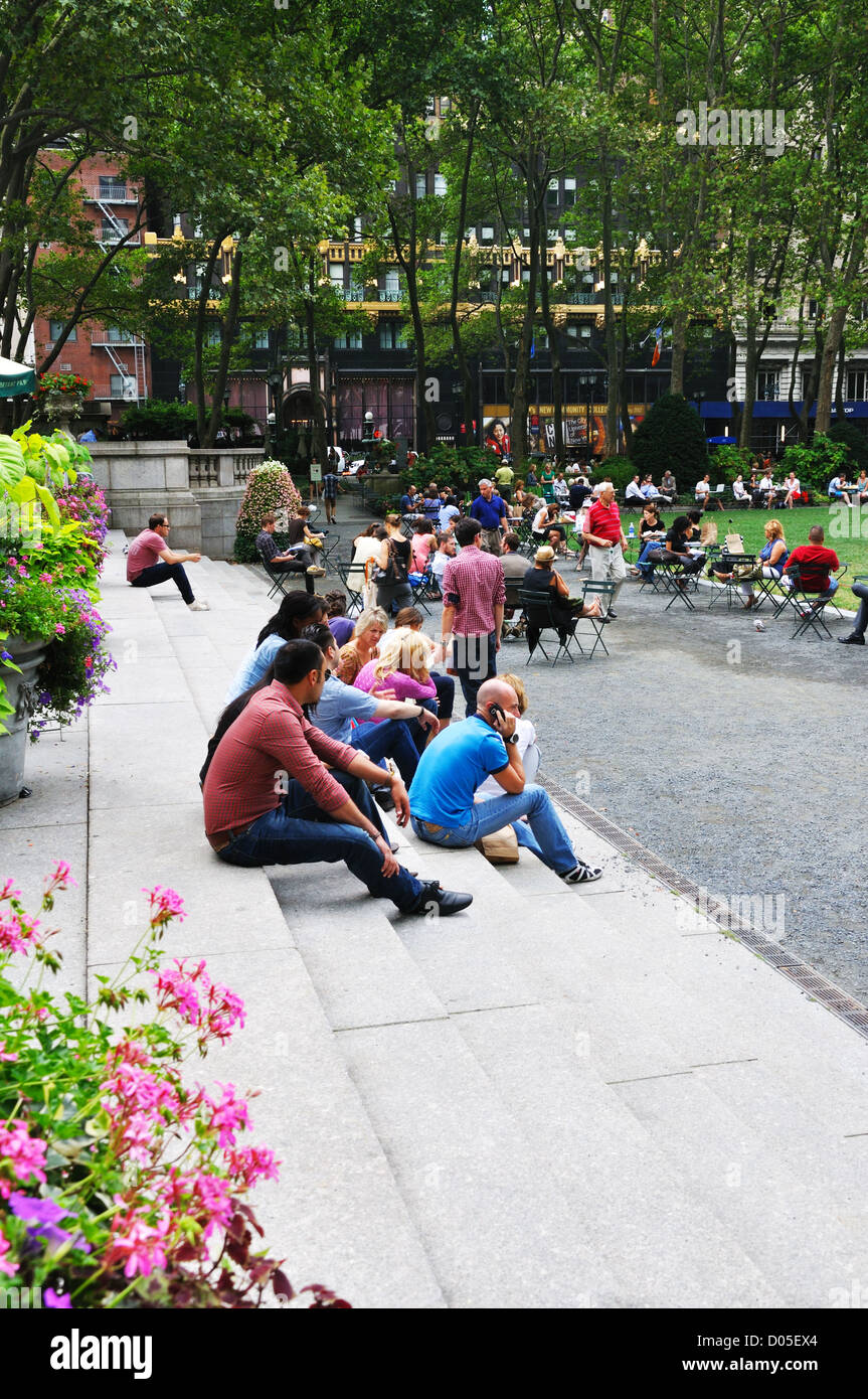 Bryant Park di New York City, Stati Uniti d'America Foto Stock