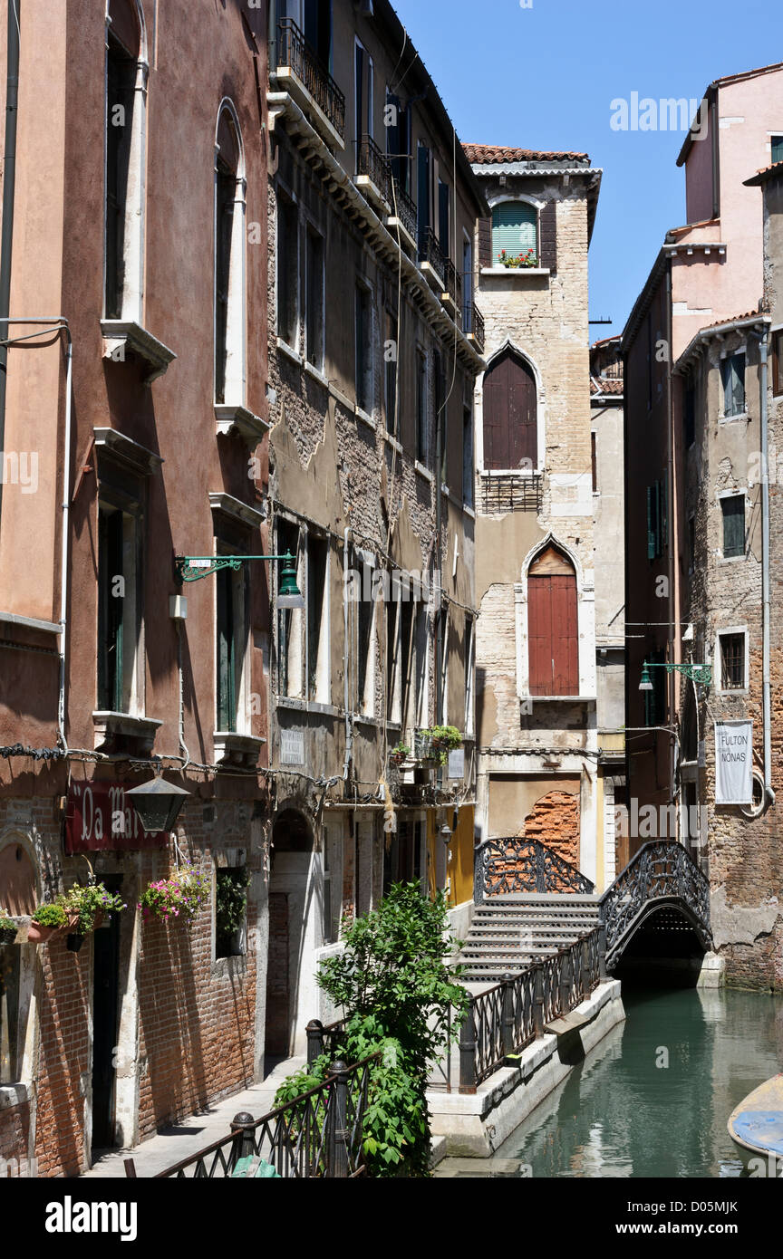 Vicolo veneziano, Venezia, Italia. Foto Stock