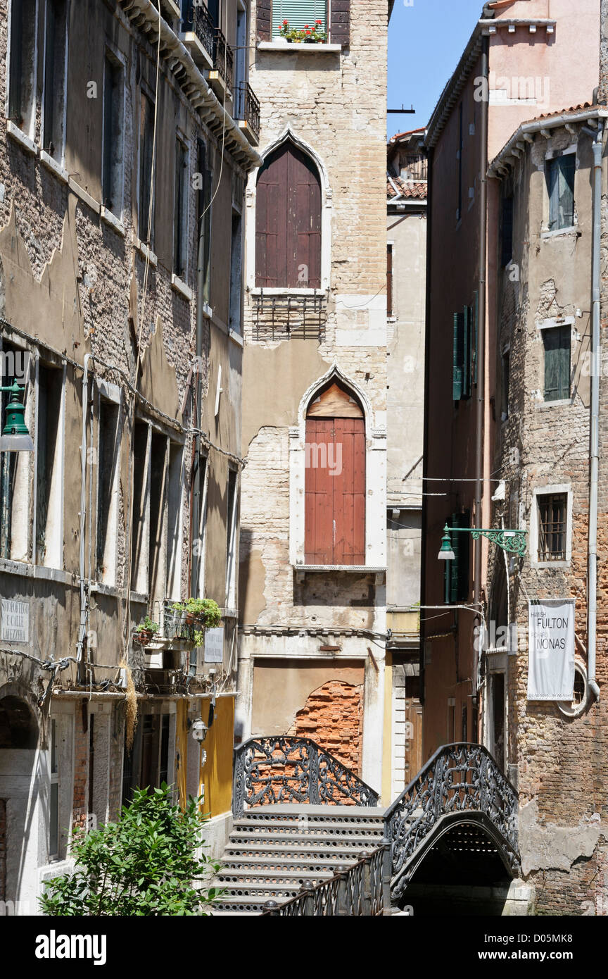 Vicolo veneziano, Venezia, Italia. Foto Stock
