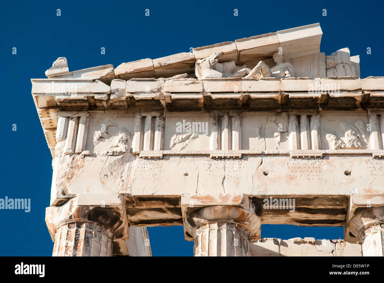 Il Partenone è un tempio sulla Acropoli ateniese, Grecia Foto Stock