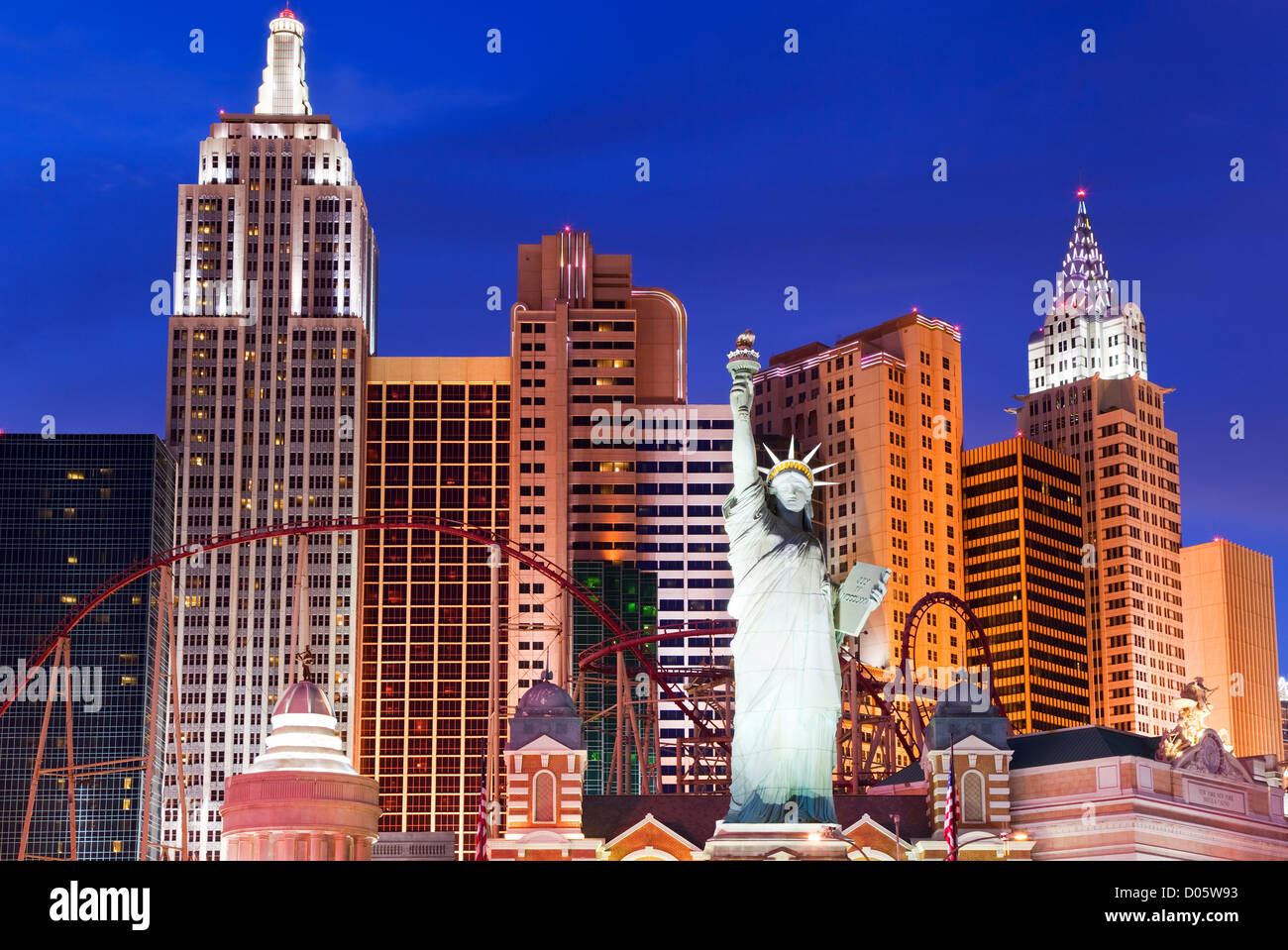 New York New York Hotel and Casino Las Vegas Foto Stock