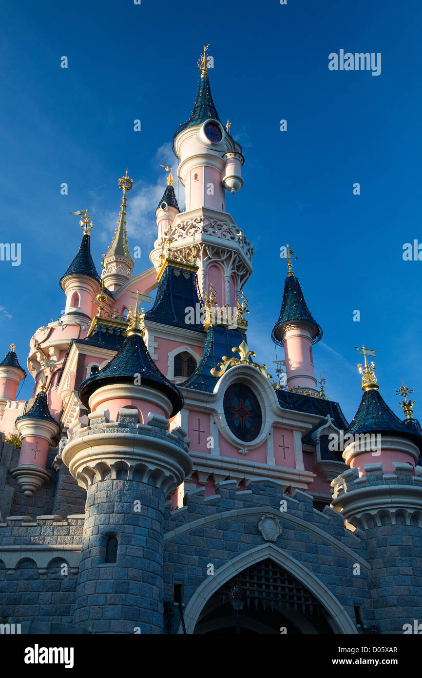 Sleeping Beauty il castello di Disneyland Paris (Euro Disney) Foto Stock