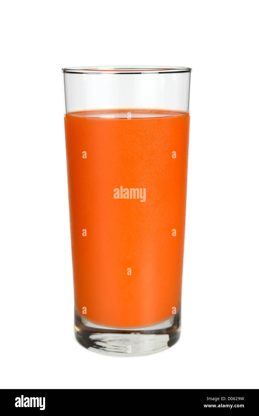 Bicchiere di succo di carota Foto Stock