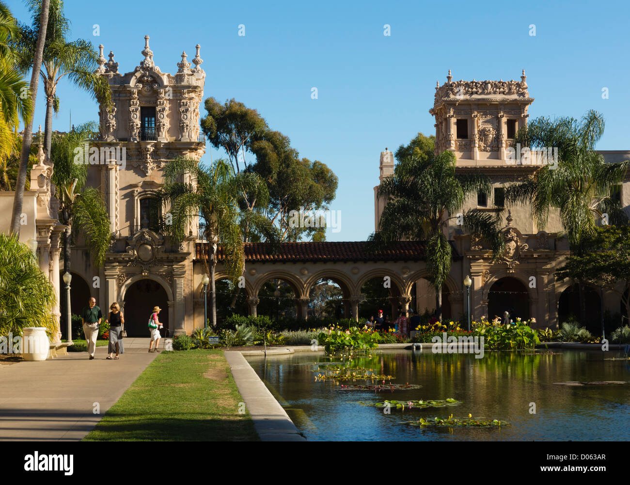 Balboa Park, San Diego, California - il laghetto di gigli Foto Stock