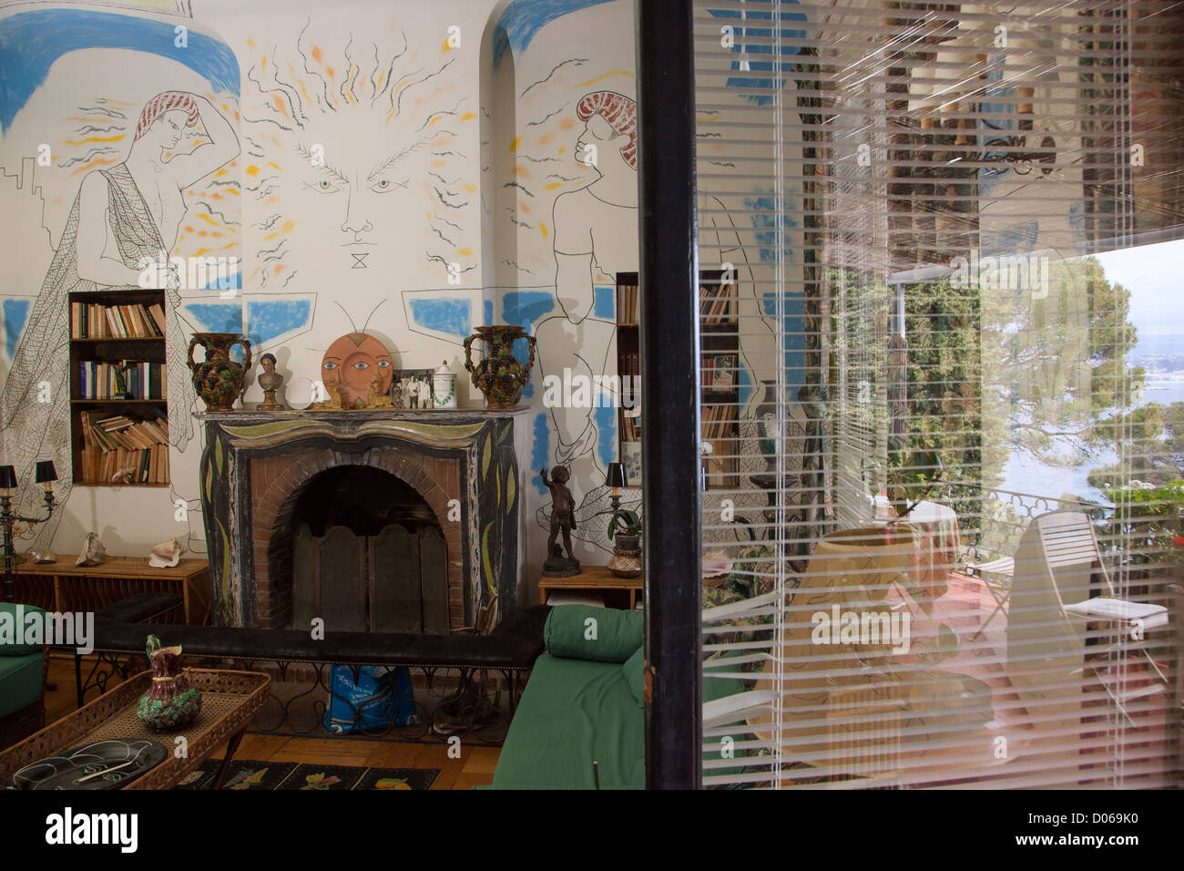 VILLA SANTO SOSPIR interamente decorata da Jean Cocteau SAINT JEAN CAP FERRAT ALPES-MARITIMES (06) FRANCIA Foto Stock