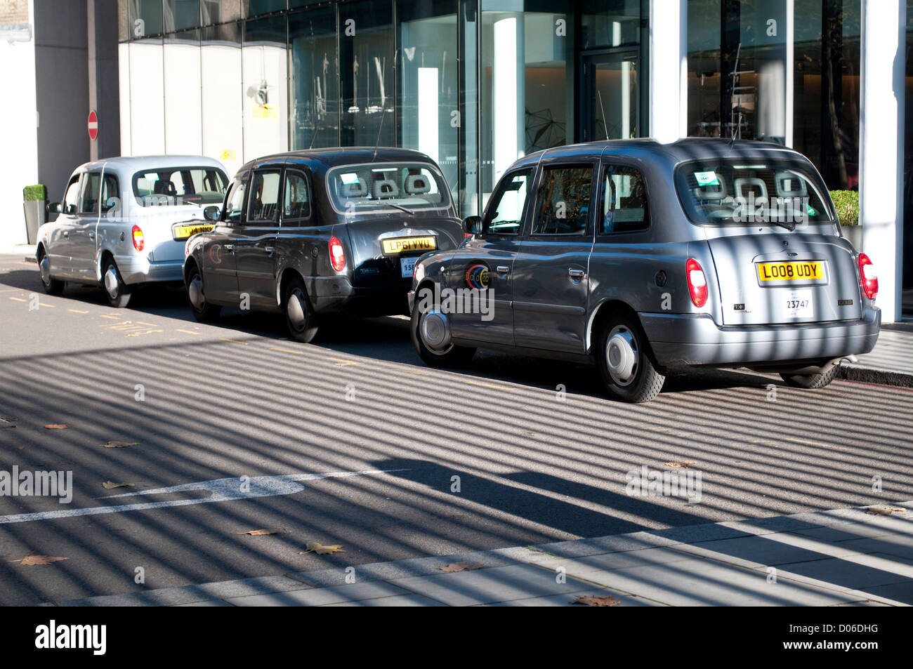 I taxi di Londra, Regno Unito Foto Stock