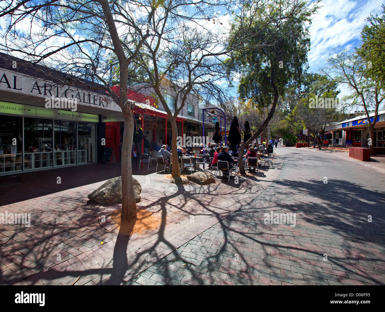 Todd Mall Alice Springs - Territorio del Nord Australia Foto Stock