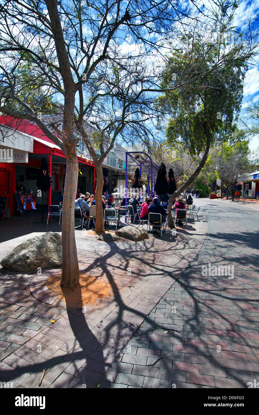Todd Mall Alice Springs - Territorio del Nord Australia Foto Stock