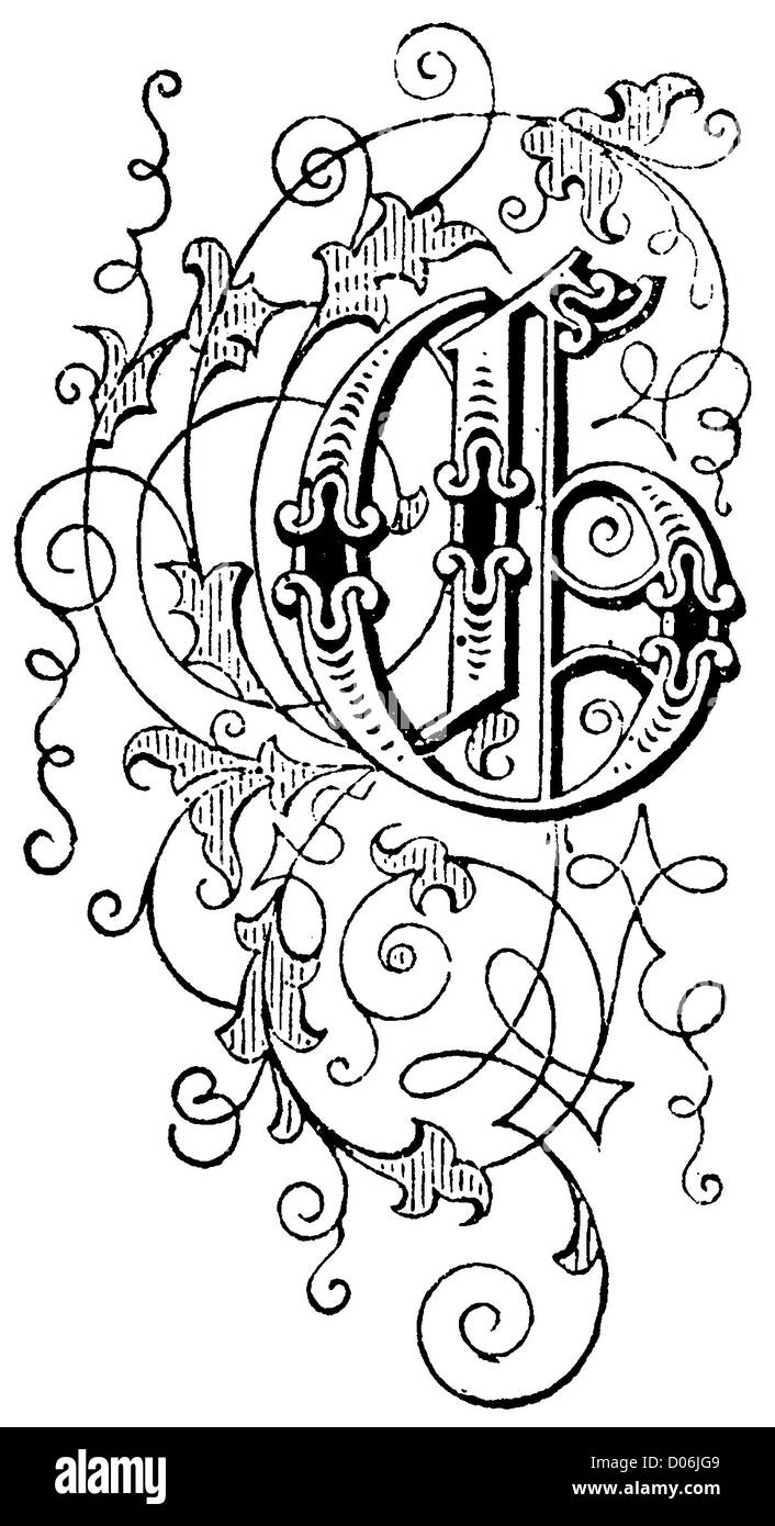 Carattere alfabetico, lettera G Foto Stock