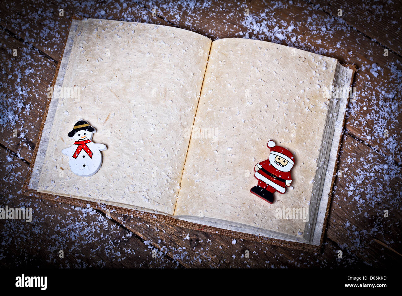 Tradizionale natale wishlist prenota sfondo Foto Stock