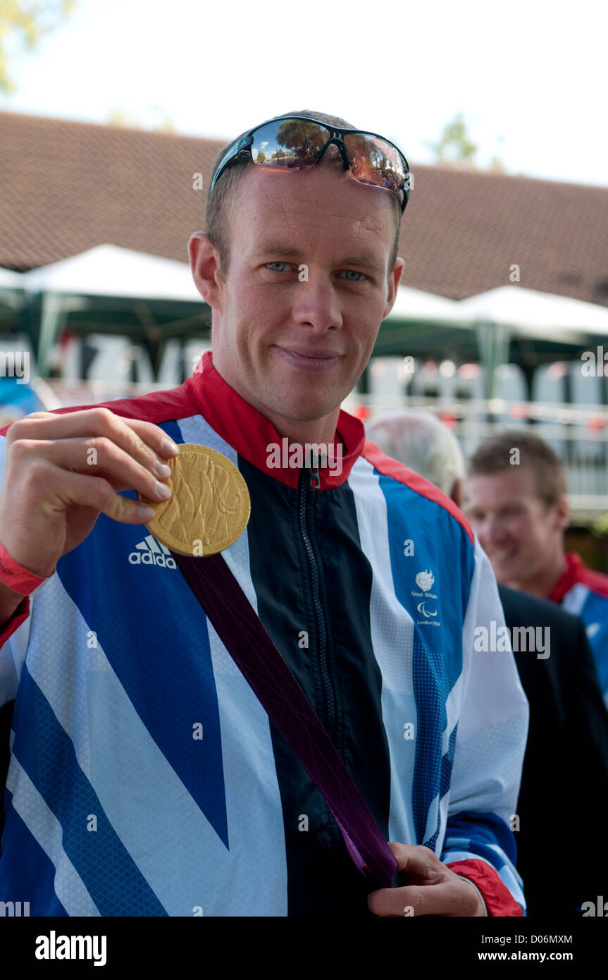 David Smith. Medaglia d'oro alle Paralimpiadi di Londra 2012 Foto Stock