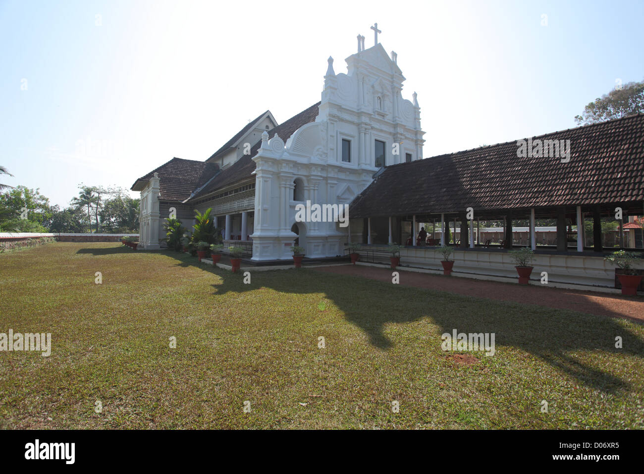 Vista della Chiesa Champakulam nel Kerala. Foto Stock