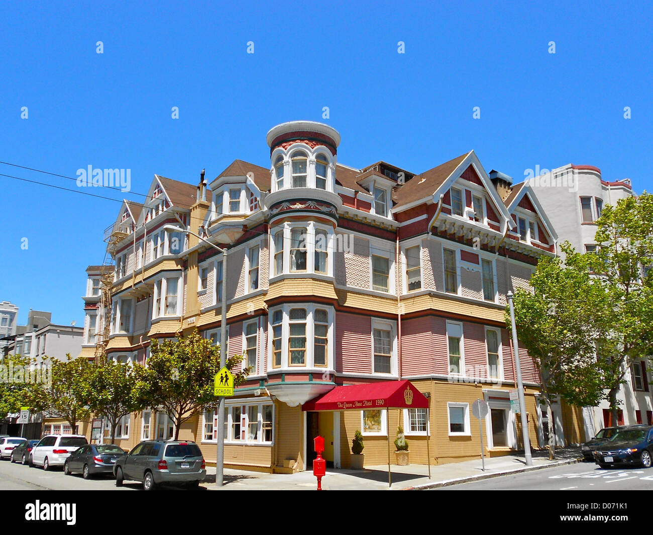 1590 Sutter Street, San Francisco, California. "L'Hotel Queen Anne' Foto Stock